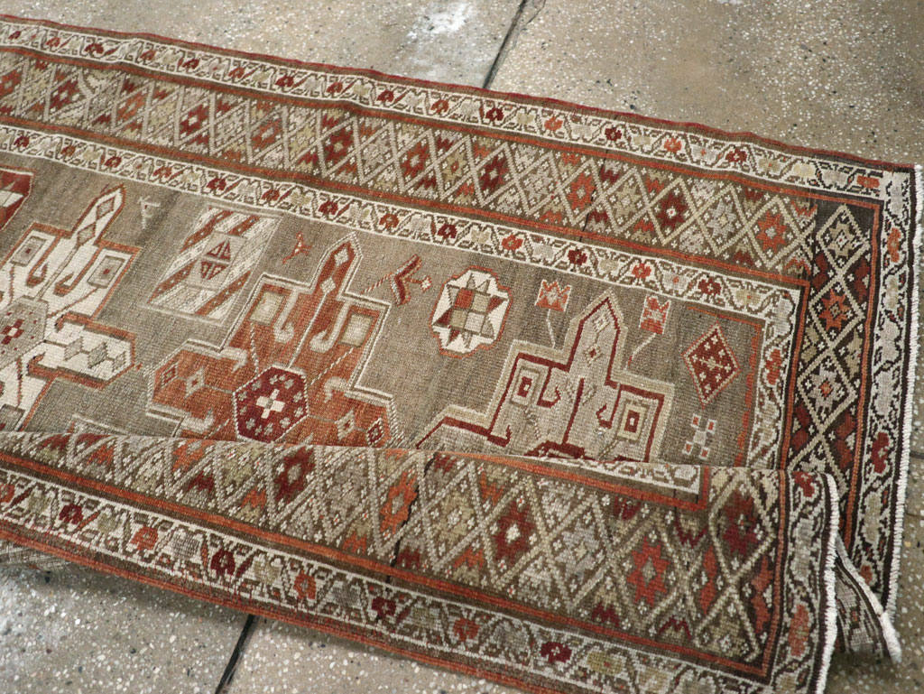 Antique Persian Heriz Long Runner, No.24088 - Staging