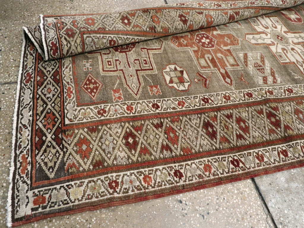 Antique Persian Heriz Long Runner, No.24088 - Staging