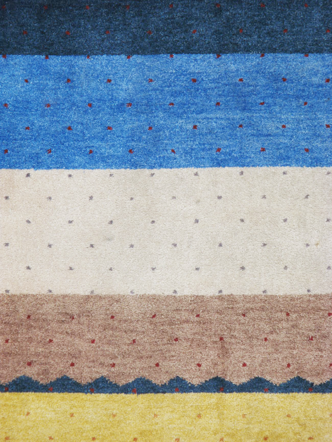 Modern Indian Gabbeh Style Accent Rug, No.24089 - Staging