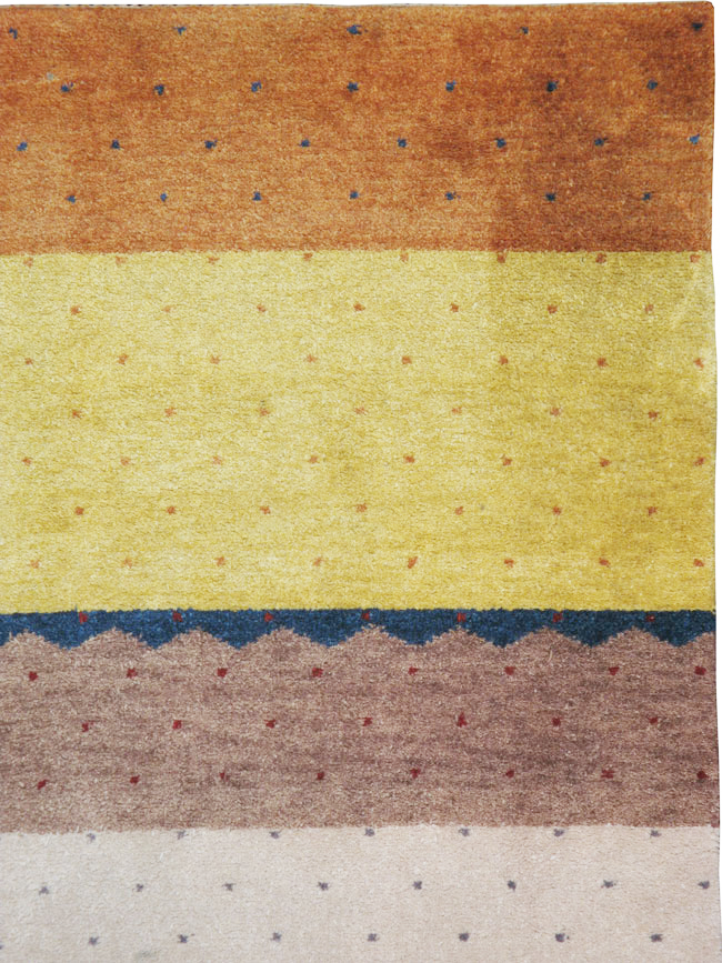 Modern Indian Gabbeh Style Accent Rug, No.24089 - Staging