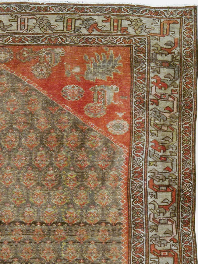 Vintage Persian Malayer Gallery Carpet, No.24091 - Staging