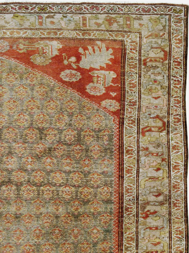 Vintage Persian Malayer Gallery Carpet, No.24091 - Staging