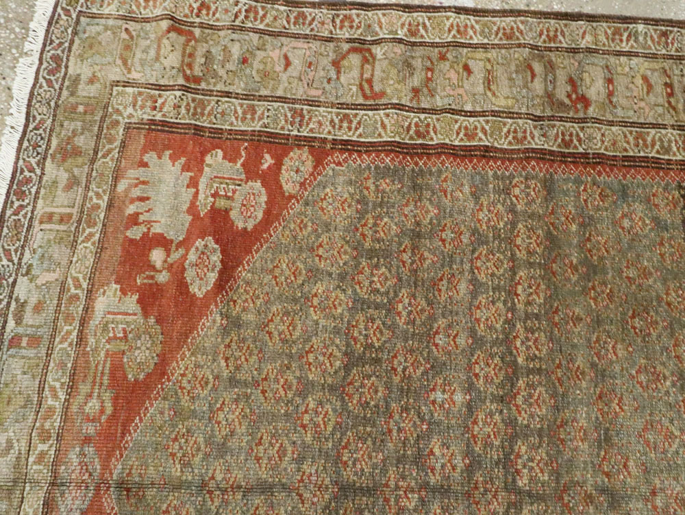 Vintage Persian Malayer Gallery Carpet, No.24091 - Staging