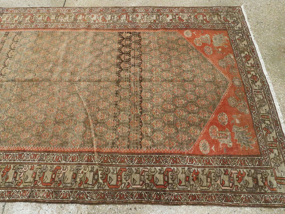 Vintage Persian Malayer Gallery Carpet, No.24091 - Staging