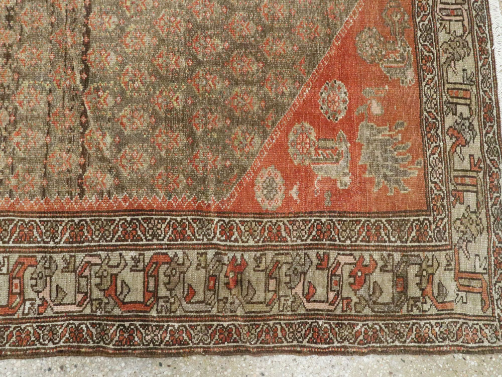 Vintage Persian Malayer Gallery Carpet, No.24091 - Staging