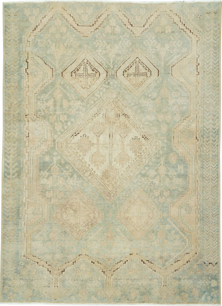 Vintage Persian Afshar Rug, No.24098 - Staging