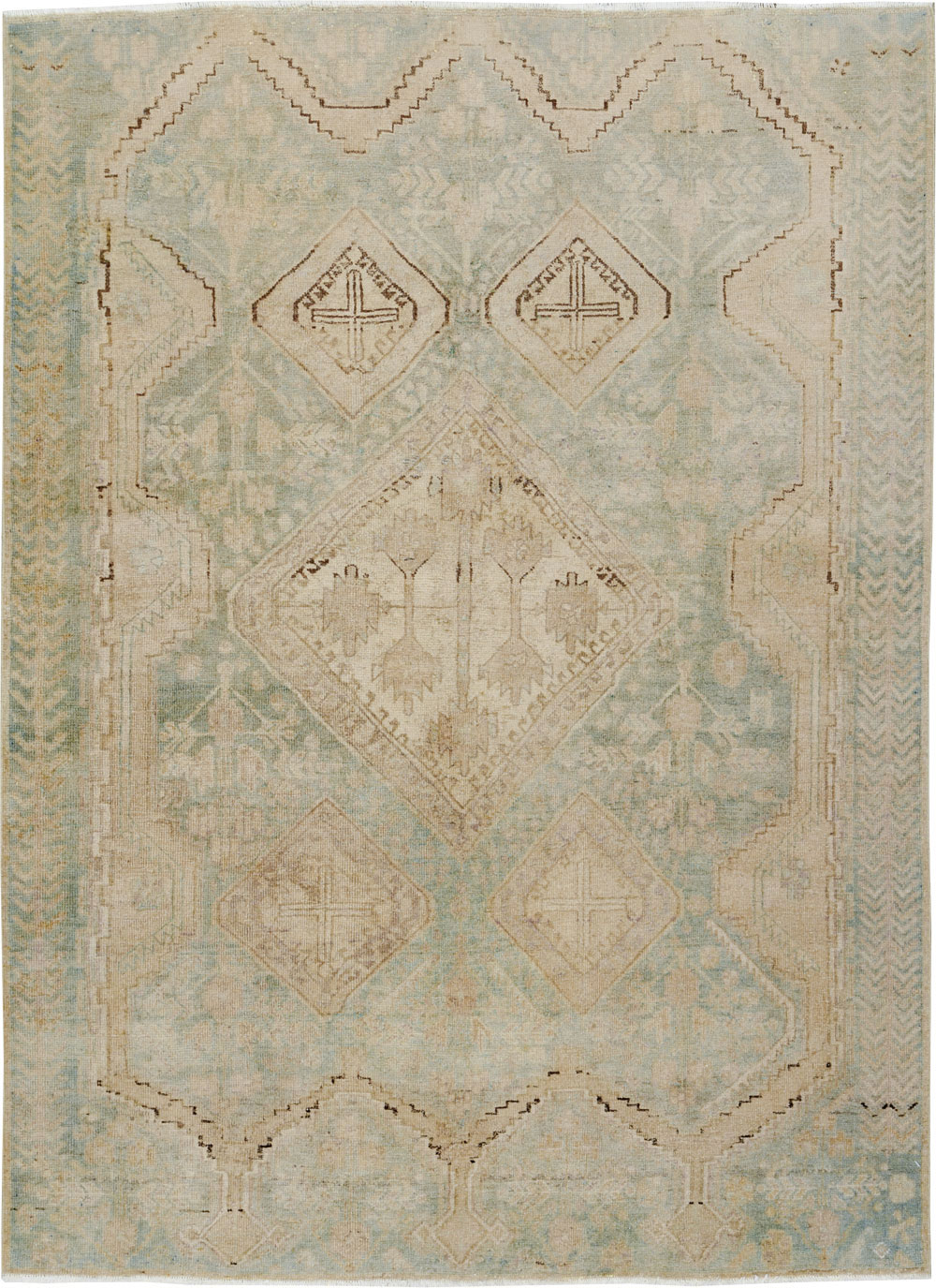 Vintage Persian Afshar Rug, No.24098 - Staging