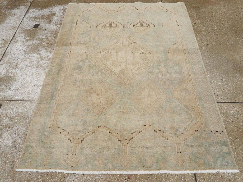 Vintage Persian Afshar Rug, No.24098 - Staging