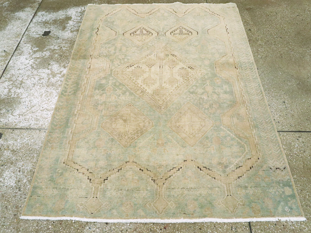 Vintage Persian Afshar Rug, No.24098 - Staging