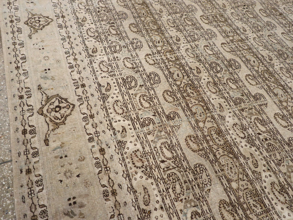 Vintage Persian Quom Room Size Carpet, No.24103 - Staging