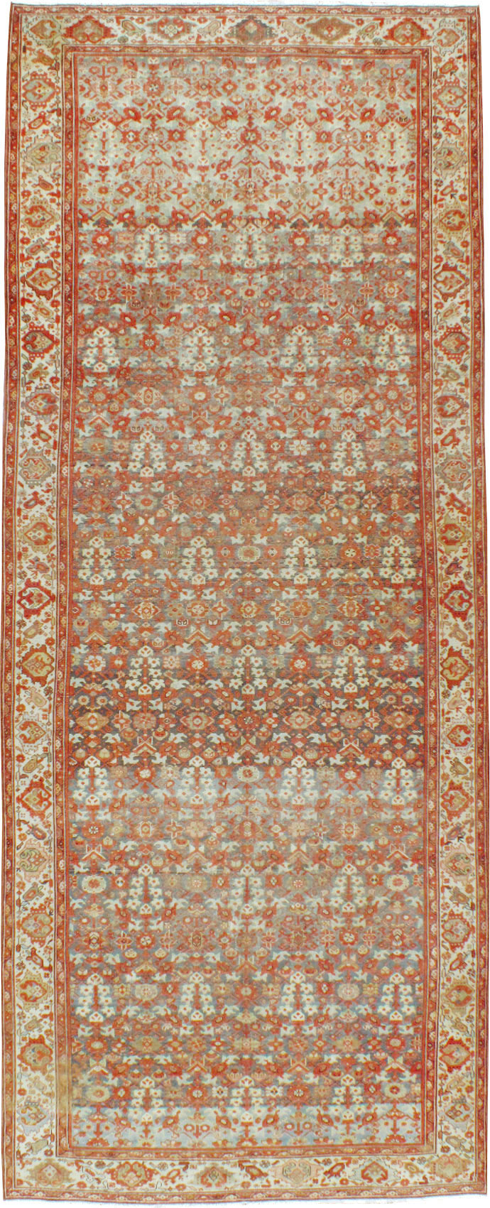 Vintage Persian Malayer Gallery Carpet, No.24105 - Staging