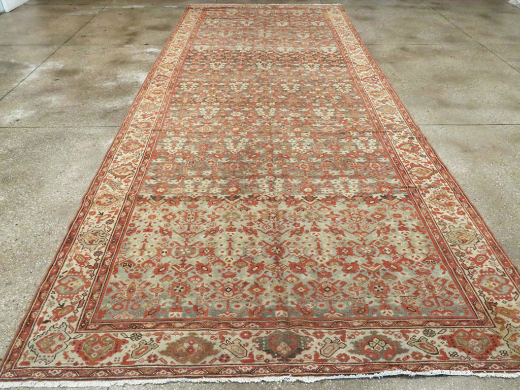 Vintage Persian Malayer Gallery Carpet, No.24105 - Staging