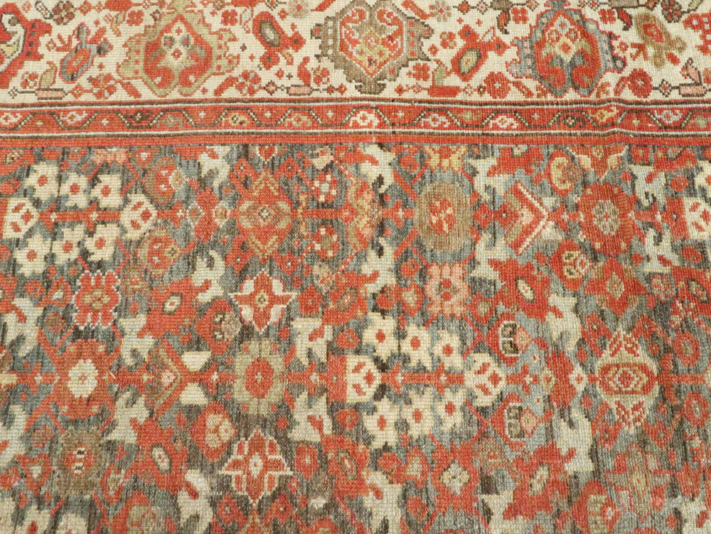 Vintage Persian Malayer Gallery Carpet, No.24105 - Staging