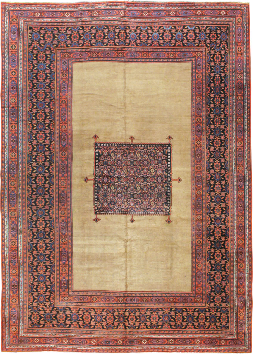 Antique Persian Dorokhsh Carpet, No.24110 - Staging