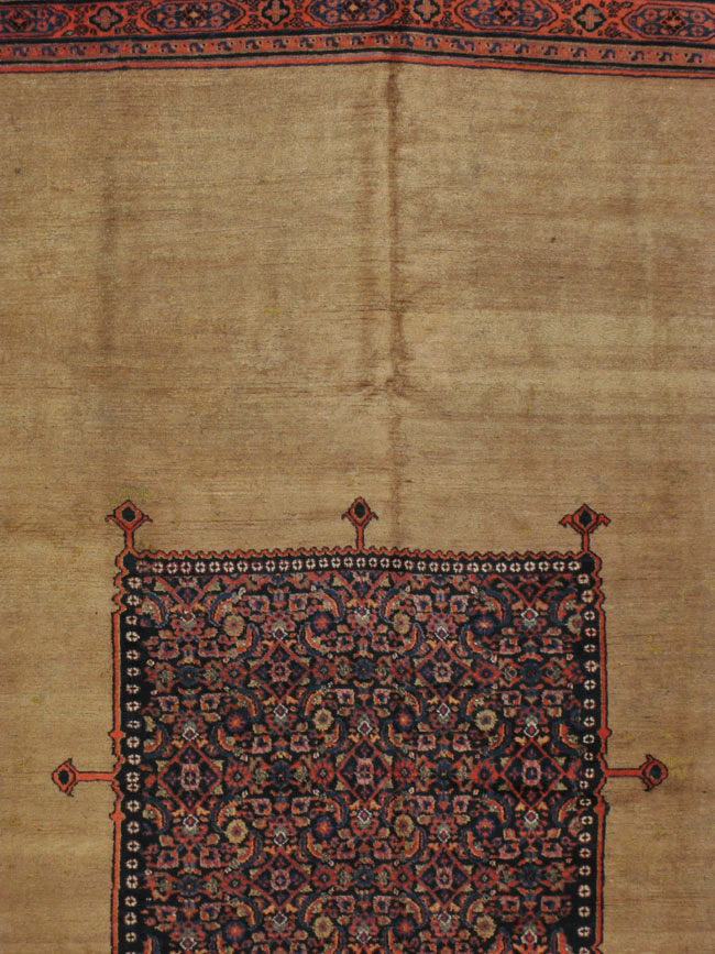 Antique Persian Dorokhsh Carpet, No.24110 - Staging