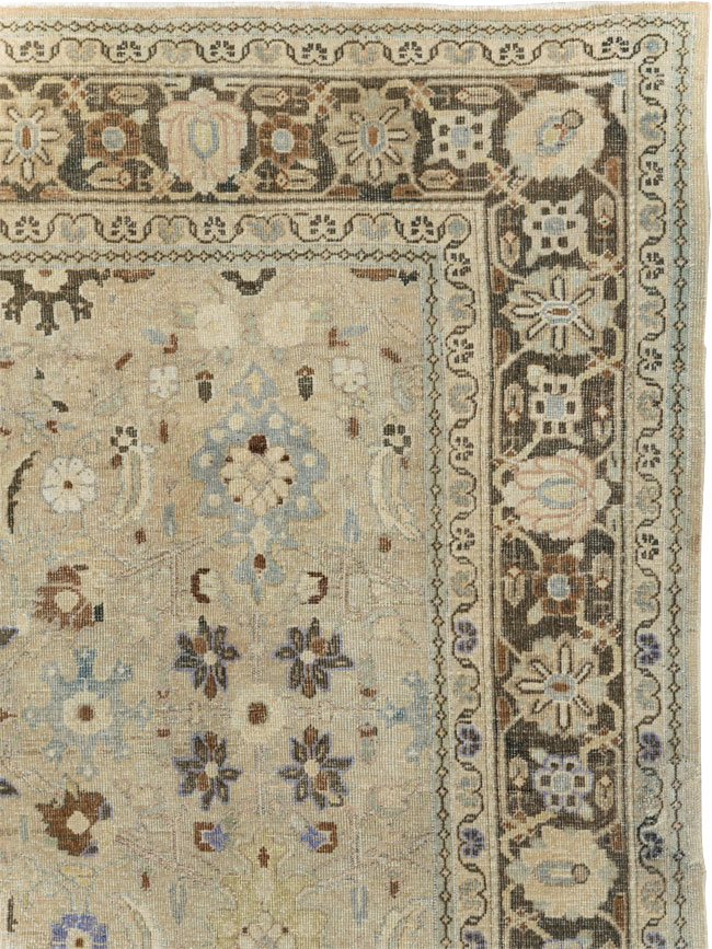 Vintage Persian Mahal Square Room Size Carpet, No.24117 - Staging