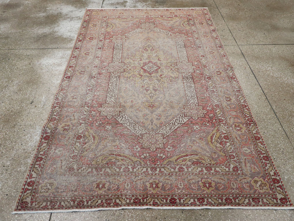 Vintage Turkish Sivas Distressed Rug, No.24121 - Staging