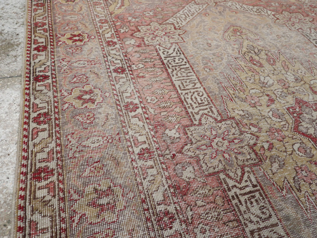 Vintage Turkish Sivas Distressed Rug, No.24121 - Staging