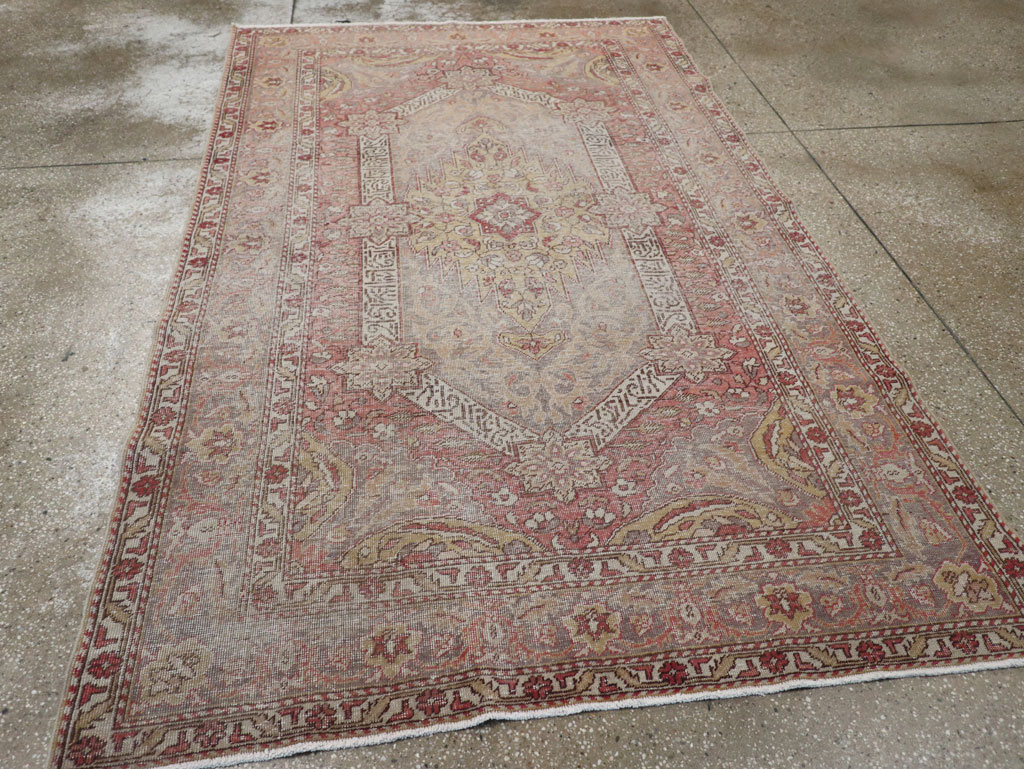 Vintage Turkish Sivas Distressed Rug, No.24121 - Staging