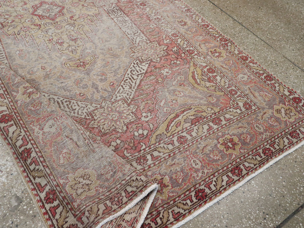 Vintage Turkish Sivas Distressed Rug, No.24121 - Staging