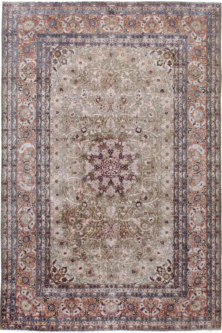 Vintage Indian Lahore Carpet, No.24159 - Staging
