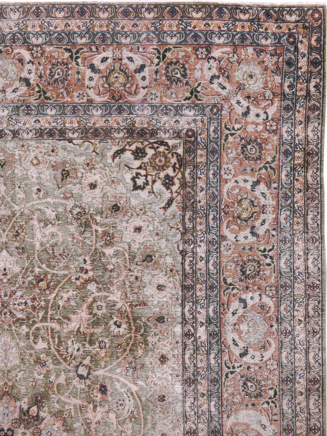 Vintage Indian Lahore Carpet, No.24159 - Staging