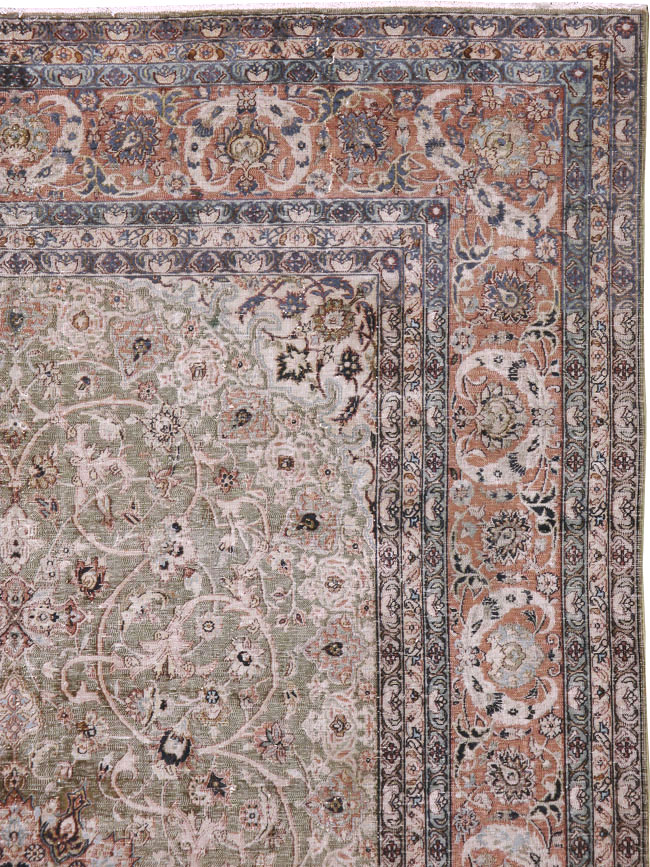 Vintage Indian Lahore Carpet, No.24159 - Staging