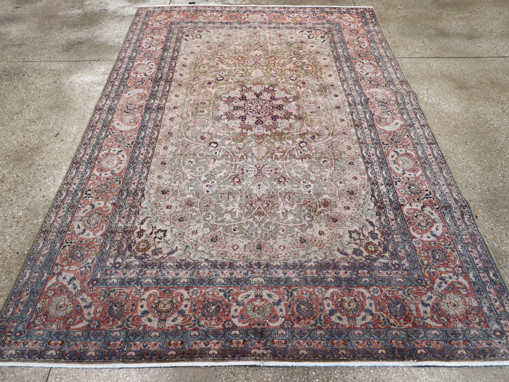 Vintage Indian Lahore Carpet, No.24159 - Staging
