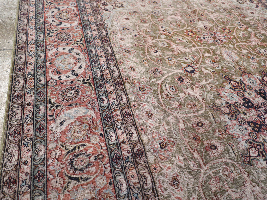Vintage Indian Lahore Carpet, No.24159 - Staging