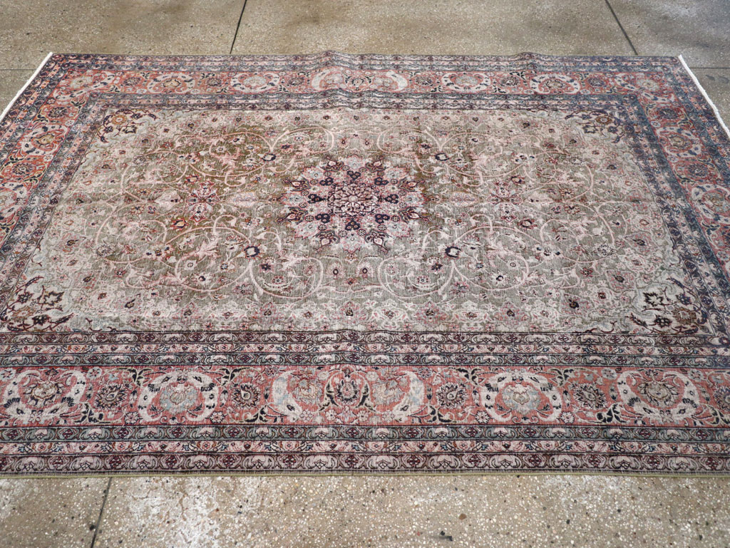 Vintage Indian Lahore Carpet, No.24159 - Staging