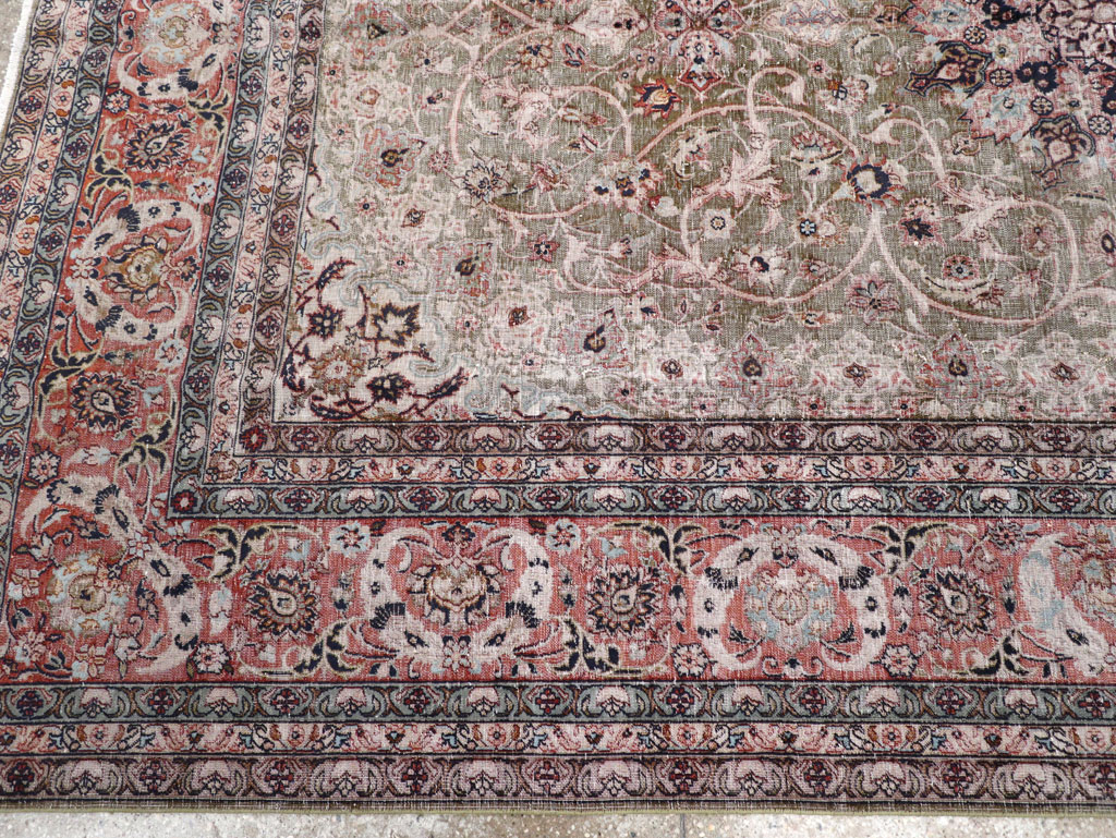 Vintage Indian Lahore Carpet, No.24159 - Staging
