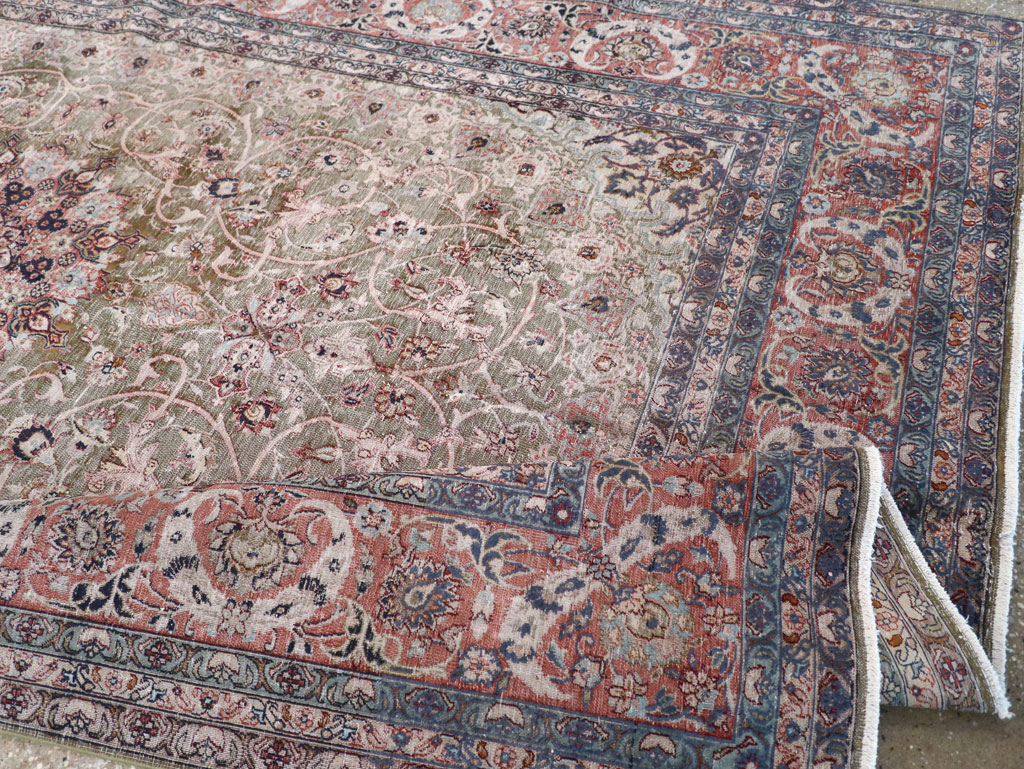 Vintage Indian Lahore Carpet, No.24159 - Staging