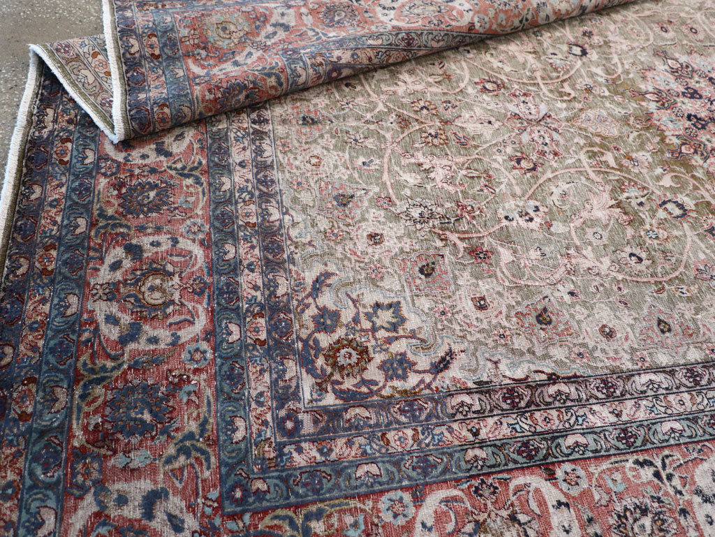 Vintage Indian Lahore Carpet, No.24159 - Staging