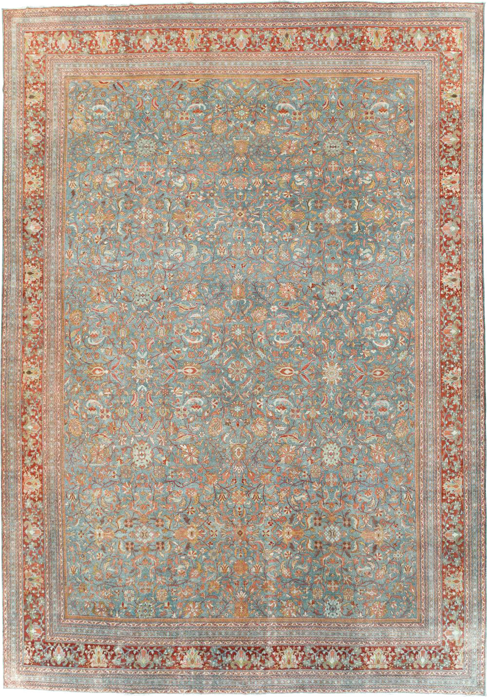 Antique Persian Mahal Oversize Carpet, No.24166 - Staging
