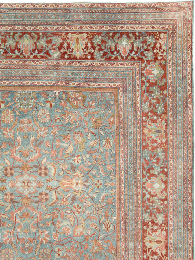 Antique Persian Mahal Oversize Carpet, No.24166 - Staging