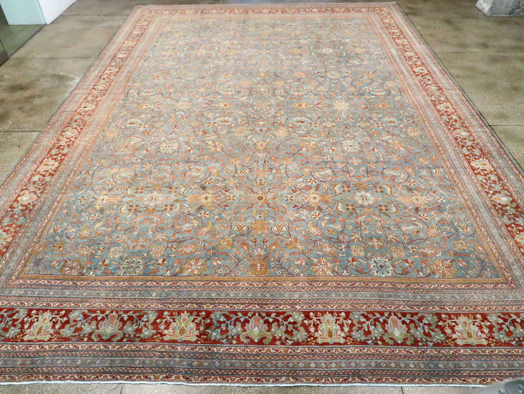 Antique Persian Mahal Oversize Carpet, No.24166 - Staging