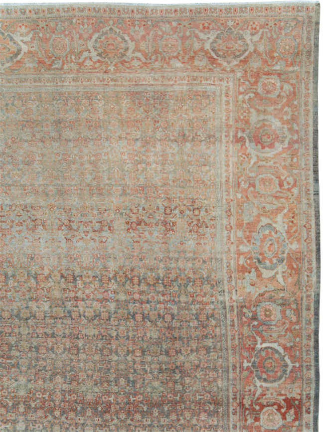 Antique Persian Senneh Malayer Oversize Carpet, No.24173 - Staging