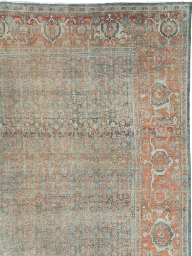 Antique Persian Senneh Malayer Oversize Carpet, No.24173 - Staging