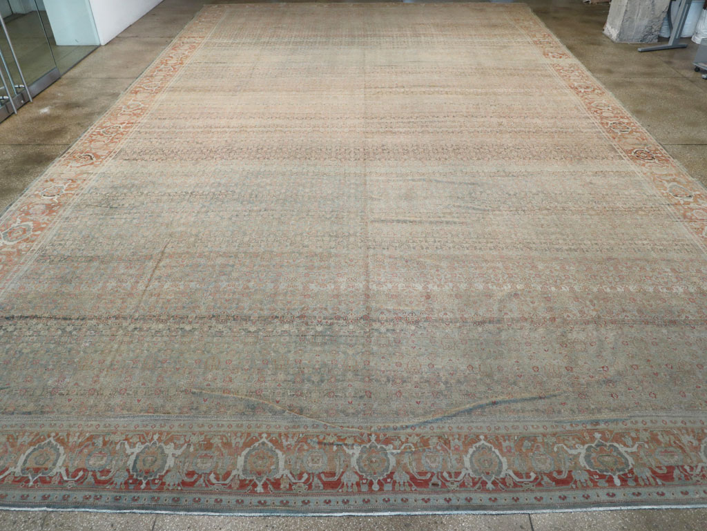 Antique Persian Senneh Malayer Oversize Carpet, No.24173 - Staging