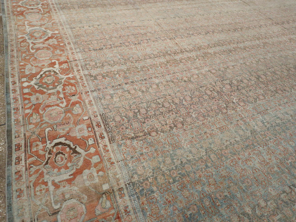 Antique Persian Senneh Malayer Oversize Carpet, No.24173 - Staging
