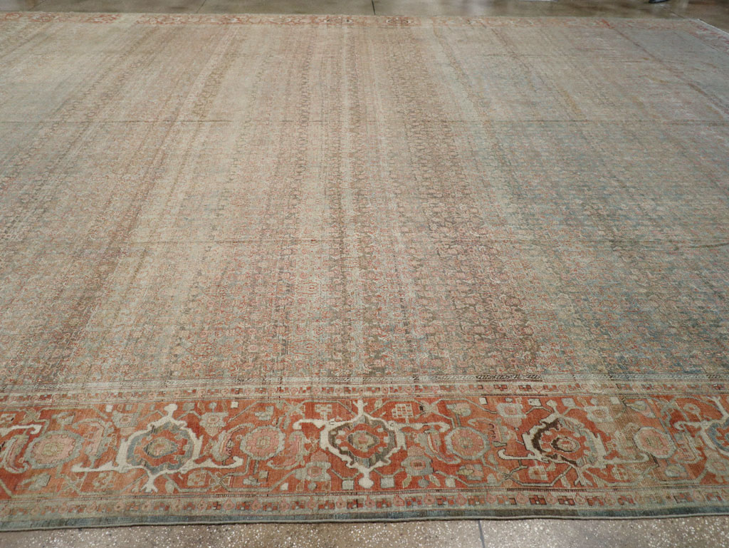 Antique Persian Senneh Malayer Oversize Carpet, No.24173 - Staging
