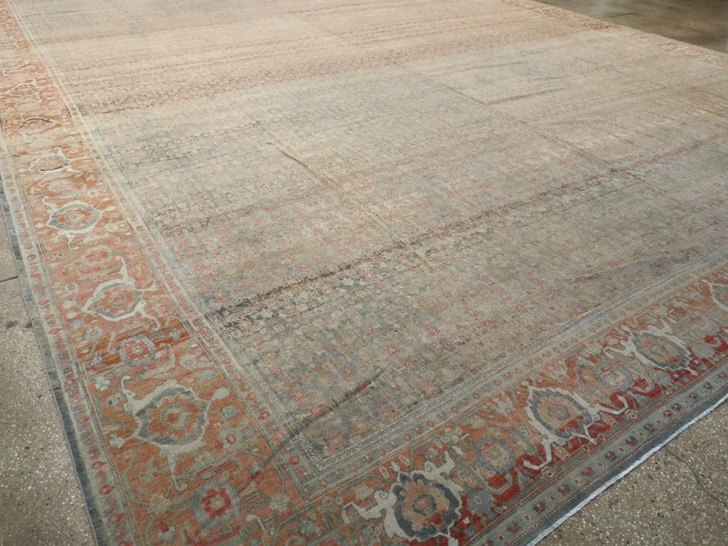 Antique Persian Senneh Malayer Oversize Carpet, No.24173 - Staging