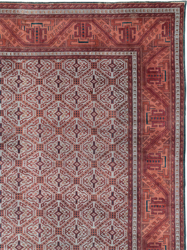 Antique Indian Lahore Oversize Carpet, No.24177 - Staging