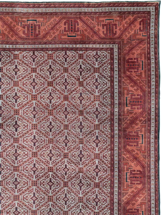 Antique Indian Lahore Oversize Carpet, No.24177 - Staging