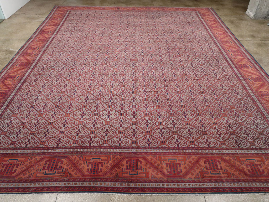Antique Indian Lahore Oversize Carpet, No.24177 - Staging