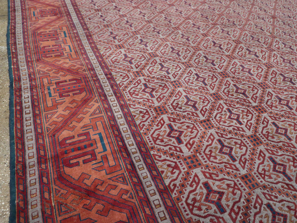 Antique Indian Lahore Oversize Carpet, No.24177 - Staging