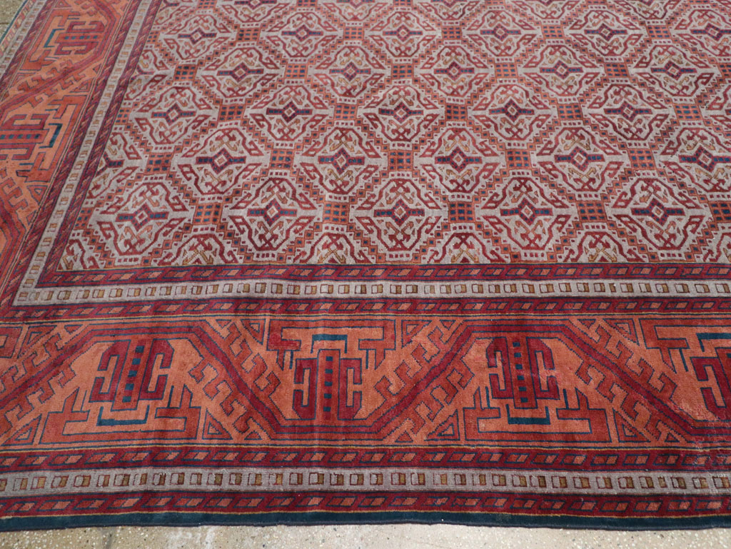 Antique Indian Lahore Oversize Carpet, No.24177 - Staging