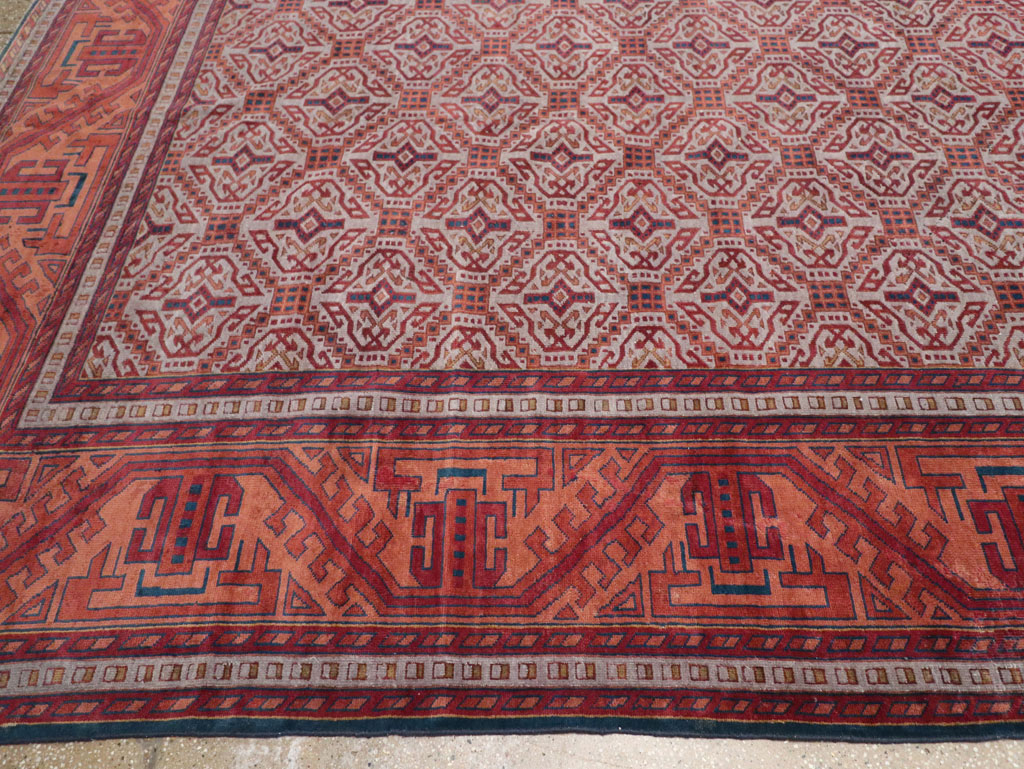 Antique Indian Lahore Oversize Carpet, No.24177 - Staging