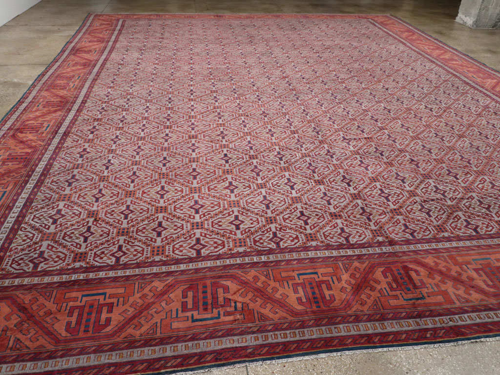 Antique Indian Lahore Oversize Carpet, No.24177 - Staging