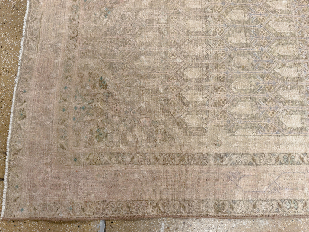 Vintage Persian Tabriz Long Runner, No.24187 - Staging